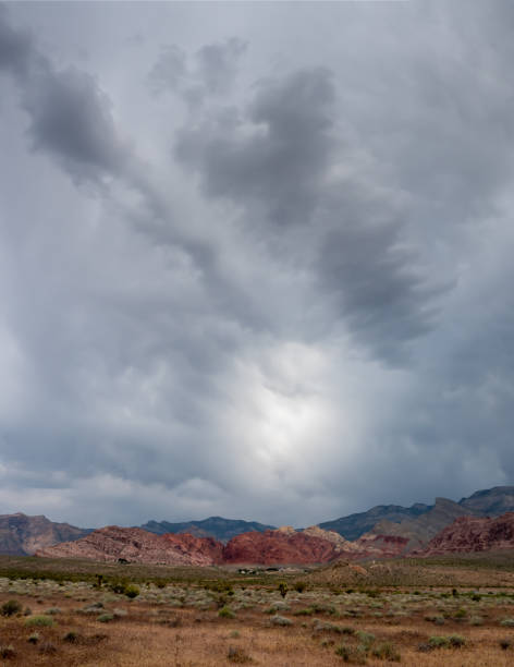 istock Spring storm clouds moving across the desert 1246598296