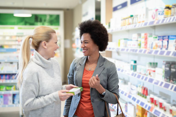 istock Friends shopping in a Pharmacy. 1246600935