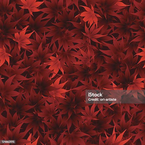 Seamless Pattern Di Foglie Di Acero Rosso - Immagini vettoriali stock e altre immagini di Acero giapponese - Acero giapponese, Accero rosso, Sfondi