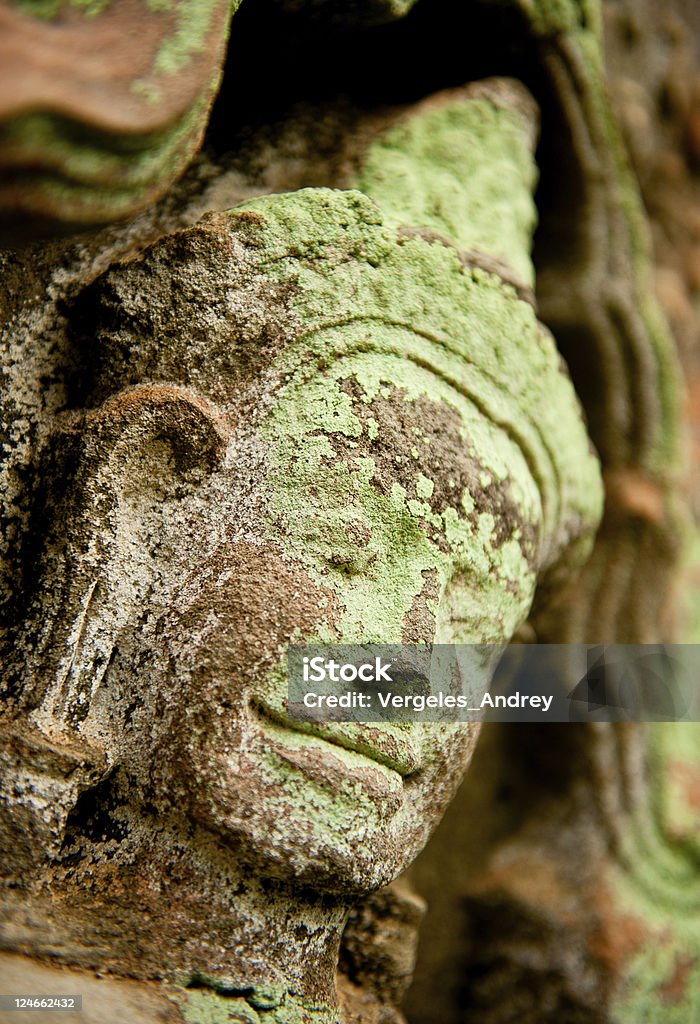 Smiling faces in the Temple of Bayon, Cambodia Ancient Stock Photo