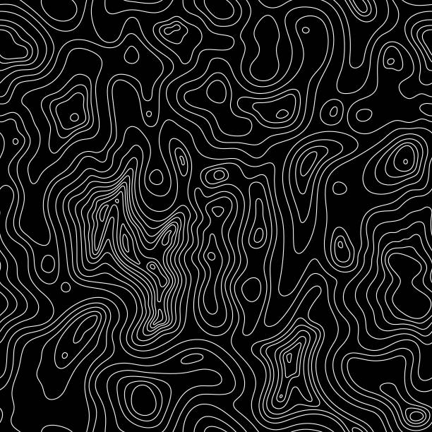 Seamless Topographic Contour Lines This detailed illustration of topography lines repeats seamlessly and the vector file can be scaled infinitely without loss of quality. This topographic map style abstract pattern would make an ideal background and can easily be coloured and customised to suit your needs. relief map stock illustrations