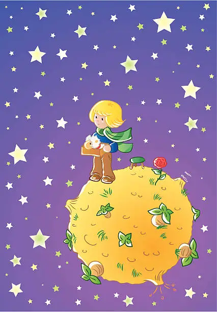 Vector illustration of Little prince