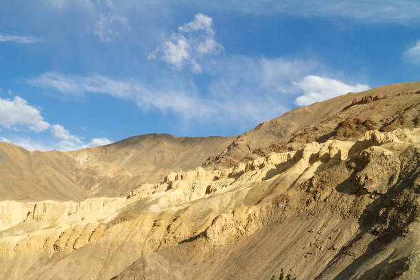 Picturesque lifeless mountain landscape on a section of the Leh-Kargil route in the Himalayas in the vicinity of the Buddhist monastery Lamayuru Lamayuru moonland - a picturesque lifeless mountain landscape on a section of the Leh-Kargil route in the Himalayas in the vicinity of the Buddhist monastery Lamayuru (Ladakh, India). Steep slopes, rocks erosion moonland stock pictures, royalty-free photos & images