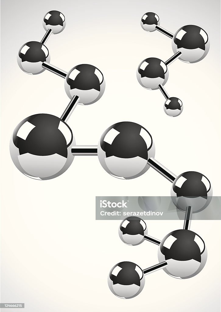 Streszczenie tło z atomów - Grafika wektorowa royalty-free (Cząsteczka)