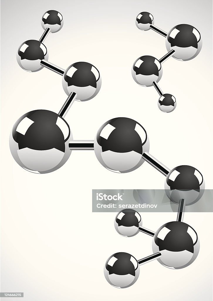 Абстрактный фон металлический atoms - Векторная графика Молекула роялти-фри