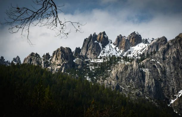 istock cold-toned mountain shot at Castle Crags 1246708655