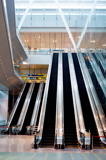 istock Escalator at Changi Airport 124670973