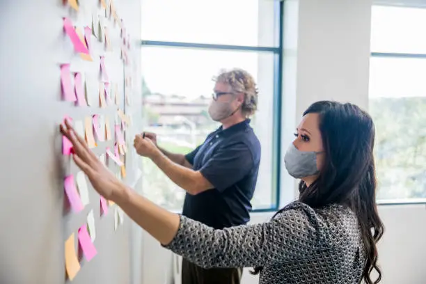 Photo of Business Leaders Brainstorming with Notes