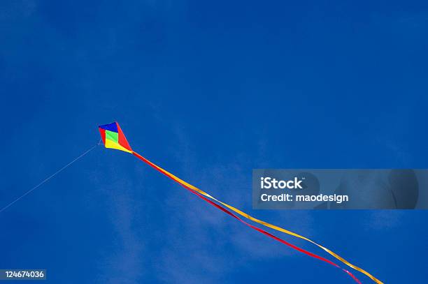 Kite In The Sky Stock Photo - Download Image Now - Activity, Blue Background, Cloud - Sky