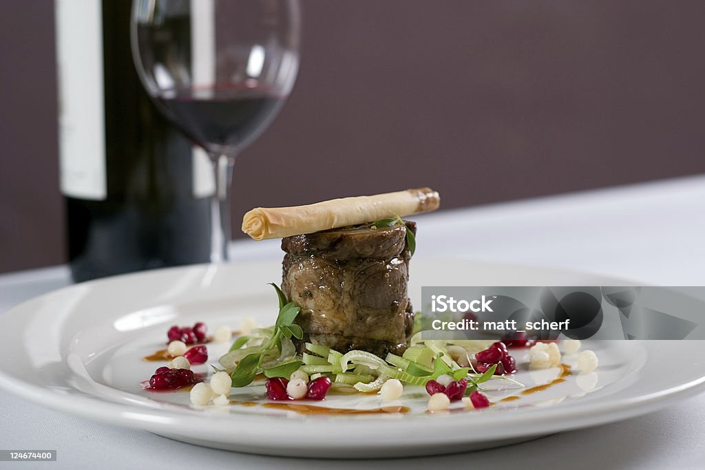 First Course salad with veal Appetizer Stock Photo