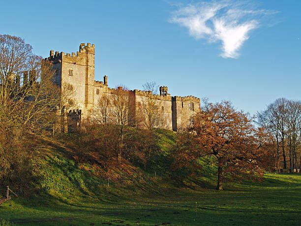 Haddon Hall , Country House in late afternoon sun .  bakewell photos stock pictures, royalty-free photos & images