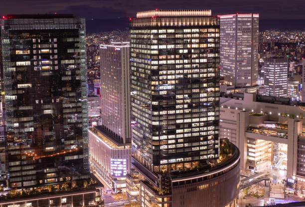 istock Night view of around Osaka Station 1246774204