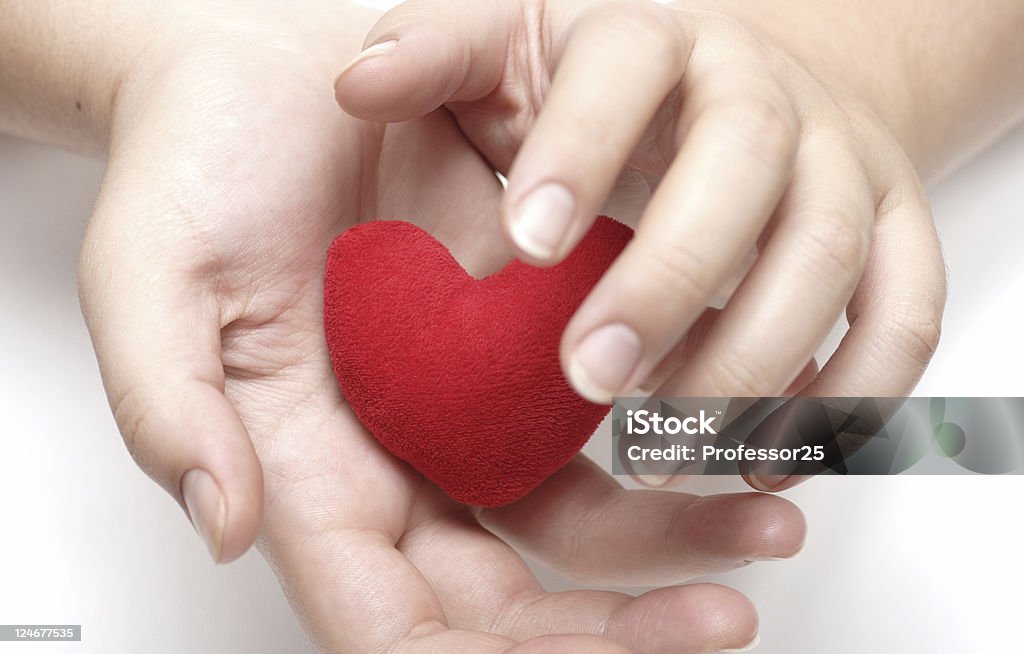 O coração com as mãos! - Royalty-free Roxo Foto de stock