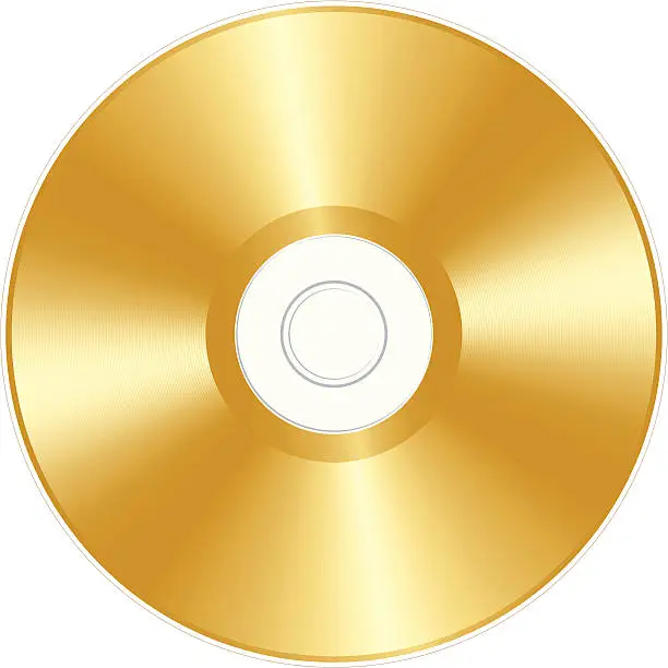 Vector illustration of Gold CD