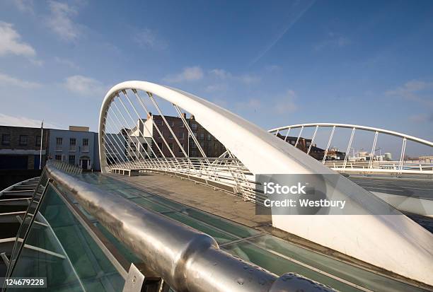 Modern Bridge In Dublin Stock Photo - Download Image Now - Arch Bridge, Architecture, Bridge - Built Structure
