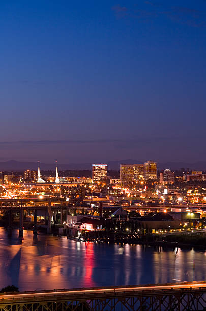 istock East Side Portland Oregon at Night 124680307