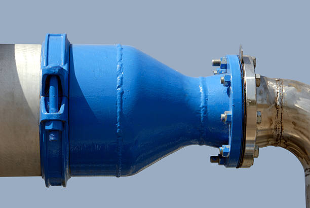 istock Blue Painted Pipes and Stainless Steel 124680496