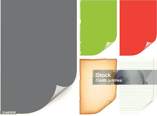 Fogli Di Carta Di Colore - Immagini vettoriali stock e altre immagini di Bianco - Bianco, Carta, Colore descrittivo