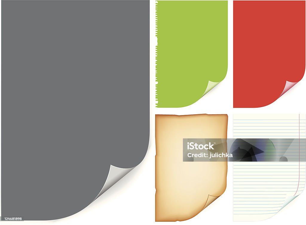 Color paper sheets  Black Color stock vector