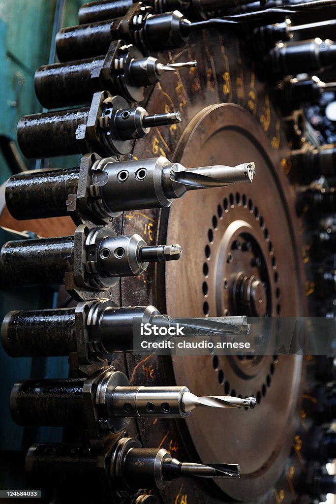 Torno Mecânico. Imagem a cores - Foto de stock de Machinery royalty-free