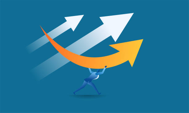 istock someone raised the arrow up concept illustrationsomeone raised the arrow up concept illustration 1246855351