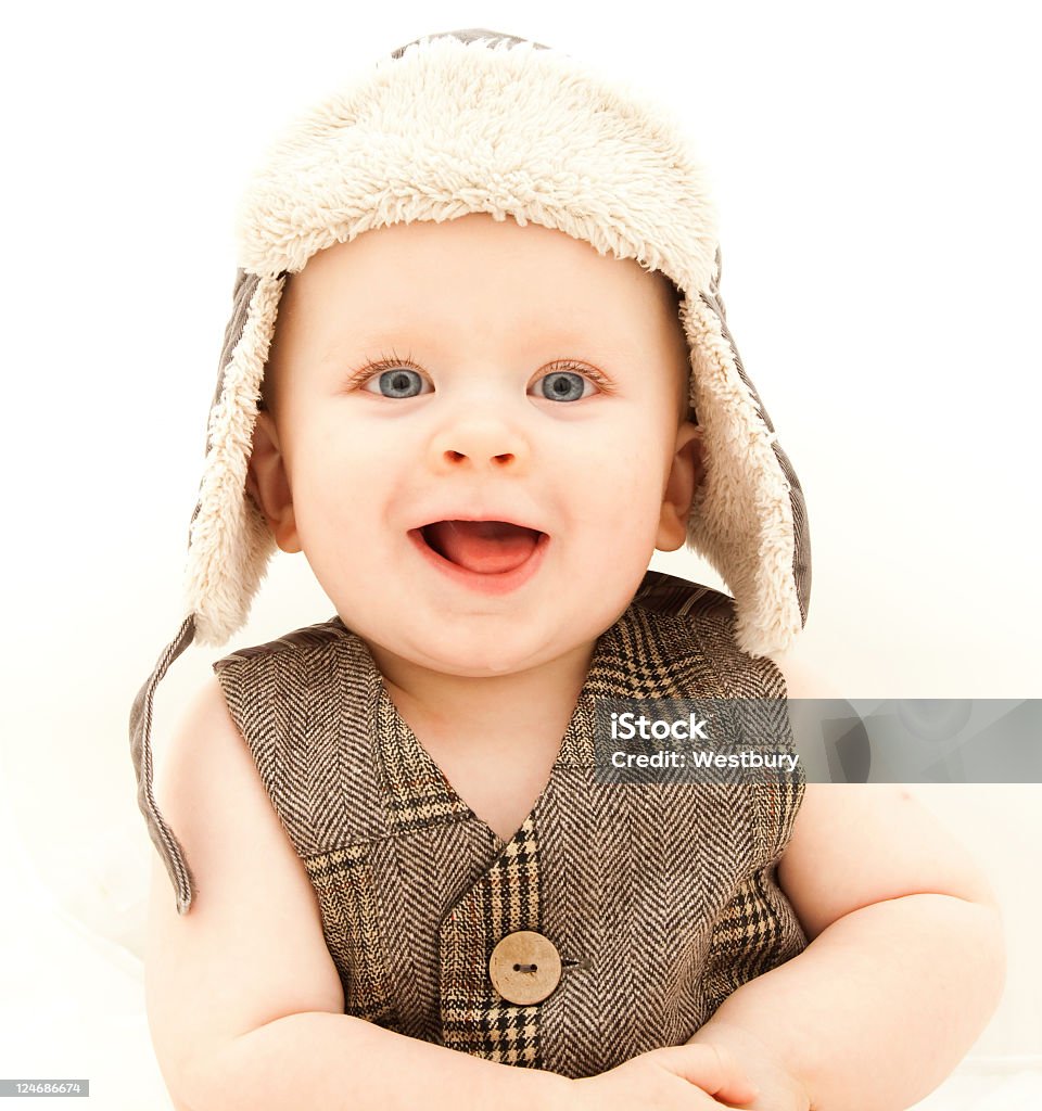 Bebê Menino com contacto visual - Royalty-free Bebé Foto de stock