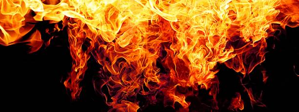 istock 3D illustration of a fiery burning flame 1246883693