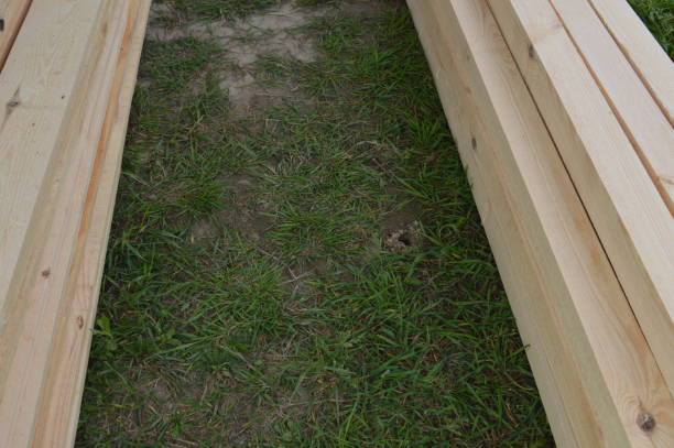 istock Lumber boards and pine bars for the construction 1246906933