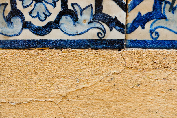istock Great for textures Andalusia style wall Azulejos tiles background 1246908005