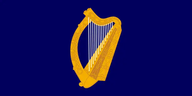 Vector illustration of Flag of President of Republic of Ireland