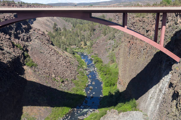 istock Historic railroad bridge arch over the Crooked river 1246917208