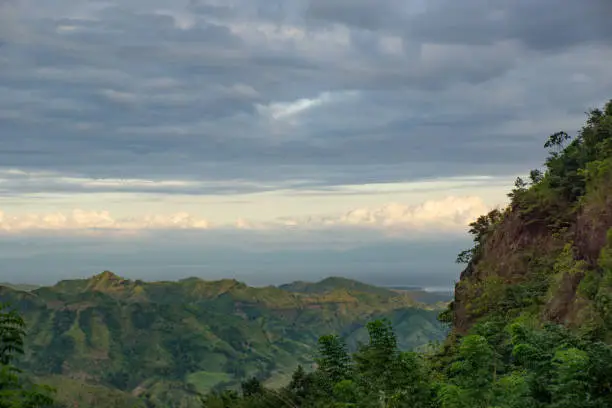 The view on the road from the hill on Philippines