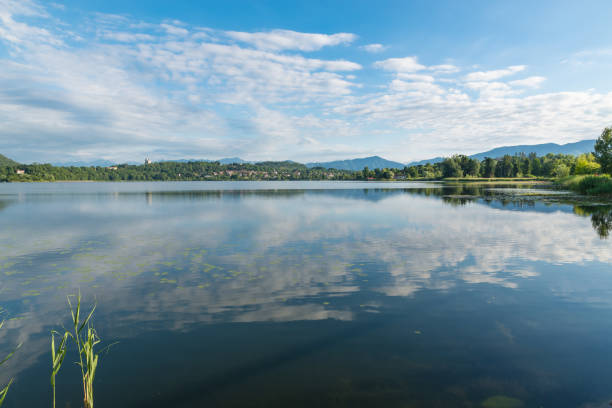Nice lake in northern Italy. Lake Comabbio