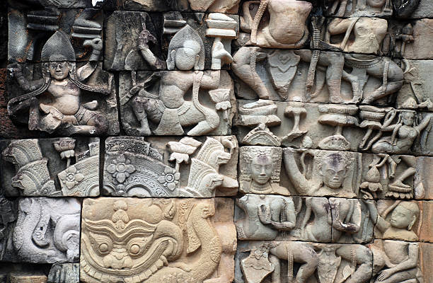 istock Cambodia - Angkor Wat decoration detail 124692285
