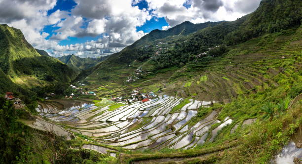 istock Rice terraces and Banaue village on Philippines 1246923995
