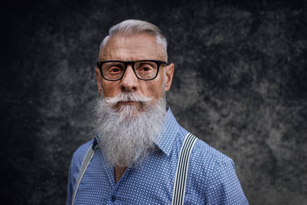 istock Senior hipster man portrait 1246926345