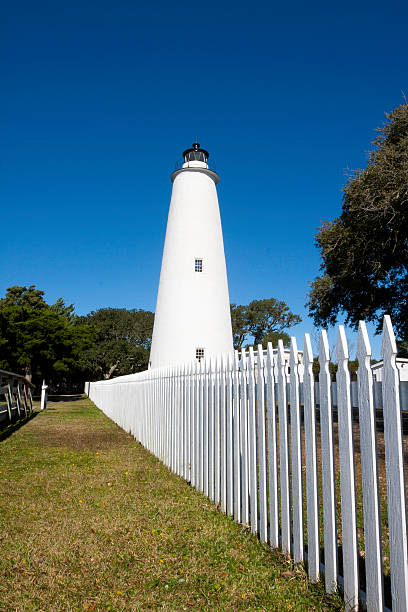 Ocracoke Island Lighthouse, Outer Banks, North Carolina Ocracoke Island Lighthouse, Outer Banks, North Carolina, USA. ocracoke lighthouse stock pictures, royalty-free photos & images