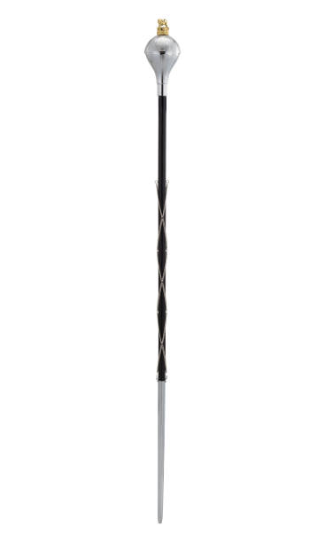 istock Drum Major Baton Mace, Music Instrument Isolated on White background 1246944965