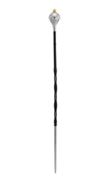 istock Drum Major Baton Mace, Music Instrument Isolated on White background 1246944967