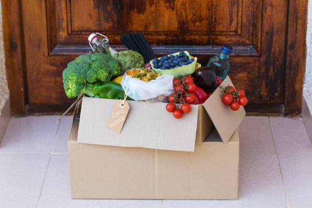 istock Zero waste no plastic eco-friendly home delivery food service 1246945065