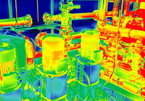 istock Thermography of water pumps 1246945528