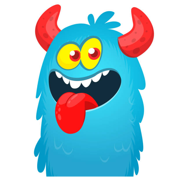 Funny Cartoon Monster Vector Halloween Illustration Stock Illustration -  Download Image Now - iStock