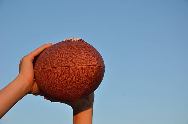 istock Receiver Catching an American Football Pass 124695043