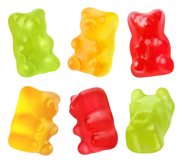 istock Jelly gummy bears set on white 1246966320