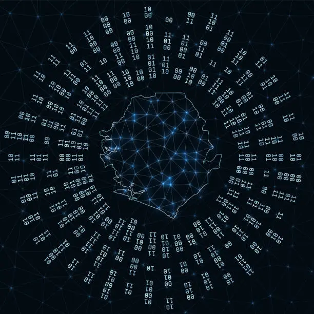Vector illustration of Sierra Leone digital map.