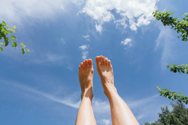 istock Feet up infront of the sky 1246968462