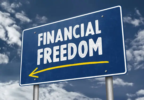 Financial Freedom - roadsign concept