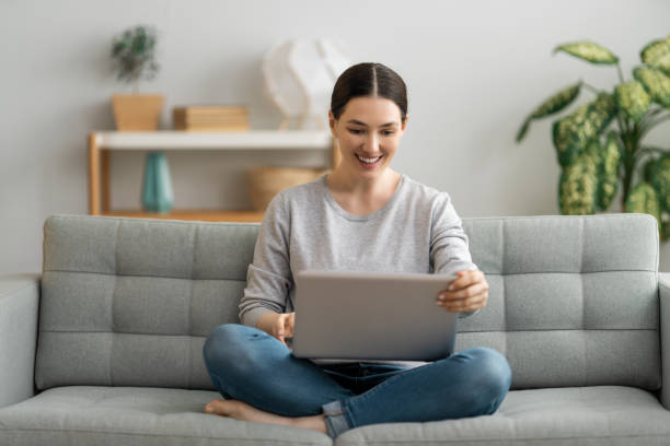 istock Young woman is chatting with somebody. 1246973891