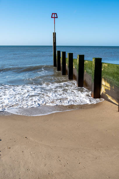 Sunny Day on Southbourne Beach stock photo