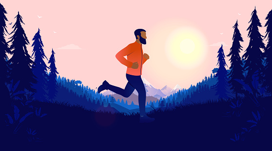 Training, exercise and health concept. Vector illustration.